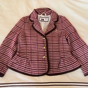 Darling houndstooth burgundy & brown blazer 😍 Janie and Jack Collection size 3T